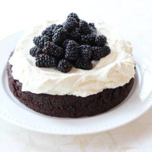 Flourless Chocolate Cake with Mascarpone Whipped Cream